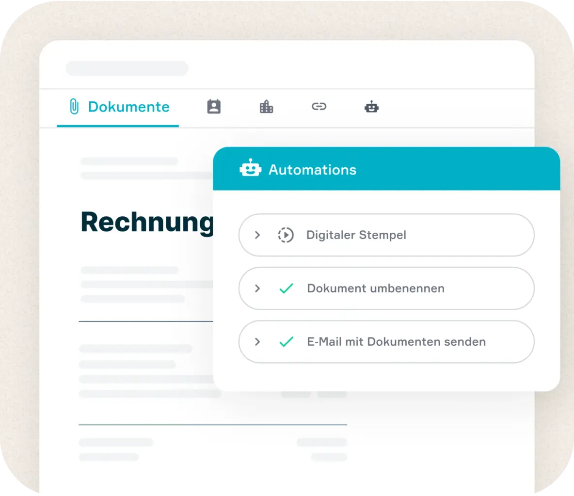 Rechnung automatisieren digitaler Stempel