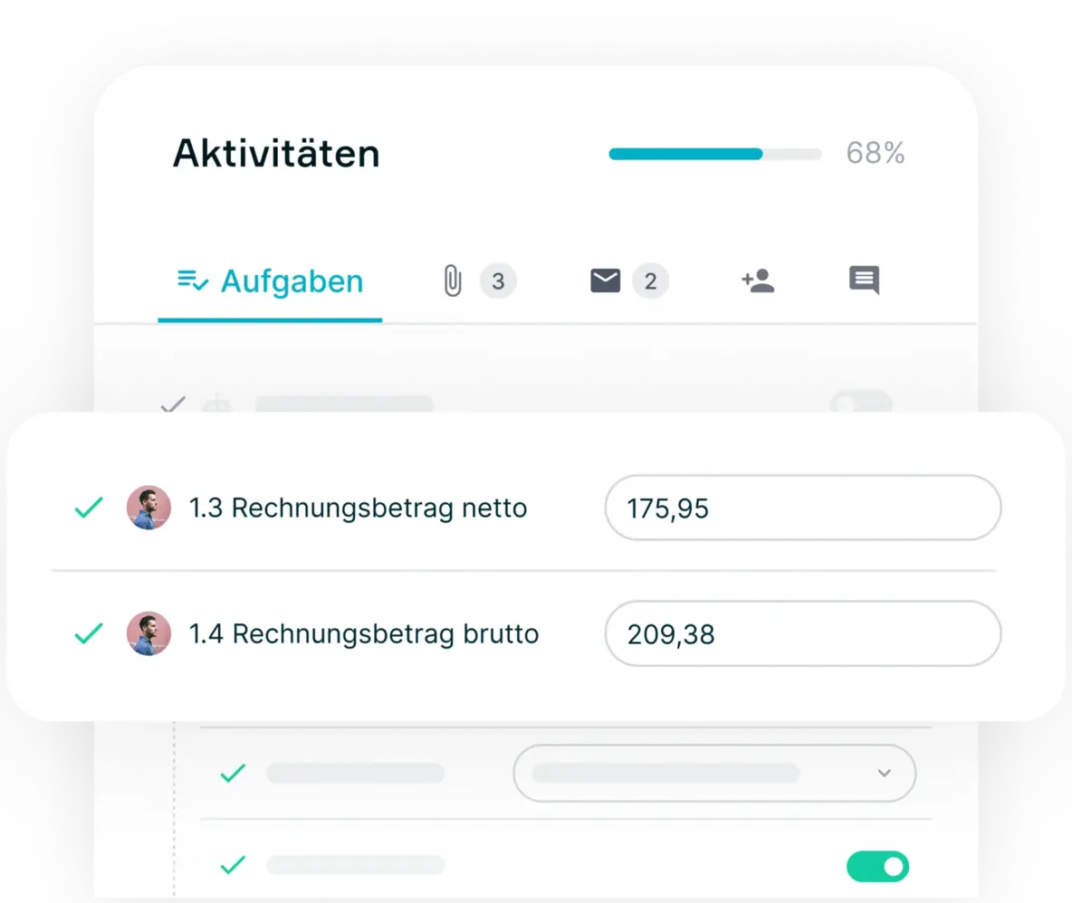 Flowers Workflow Aktivität Rechnungsbetrag brutto netto