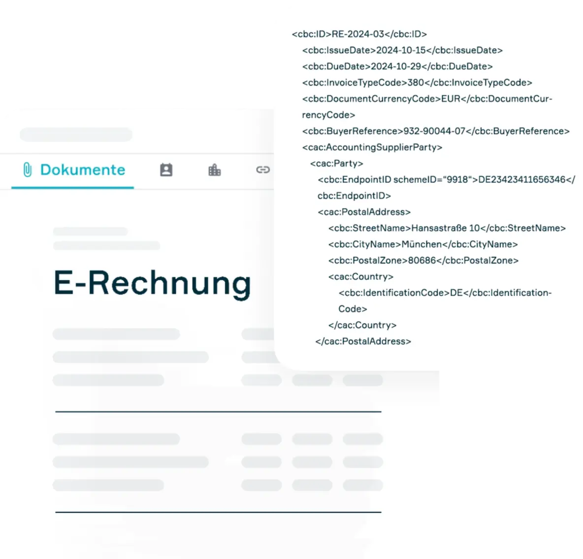 E-Rechnung Beispiel Flowers